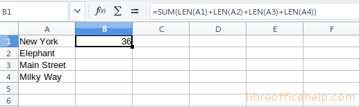 Count Characters In LibreOffice Calc Cell Libreofficehelp