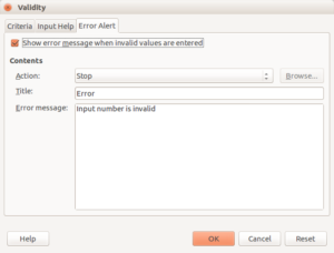 How to Add Numeric Data Validation in Calc Spreadsheet ...