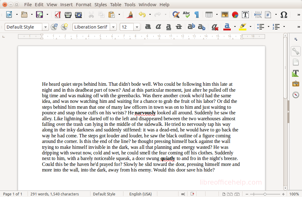 LibreOffice Writer Automatic Grammar Check