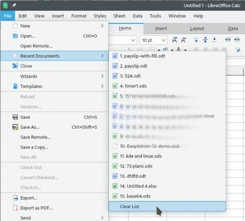 How to Delete Recent Documents List in LibreOffice - libreofficehelp.com