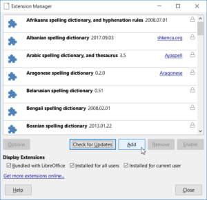 LibreOffice で拡張機能をインストールおよび管理する方法