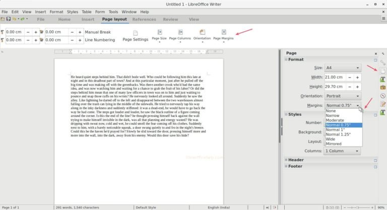 How to Change Margins in LibreOffice, OpenOffice Writer