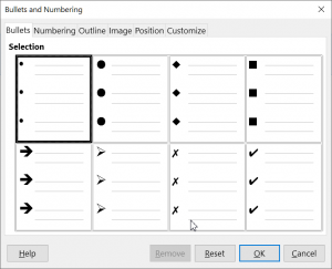 Bulleted And Numbered Lists in LibreOffice Writer