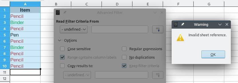 Invalid sheet reference