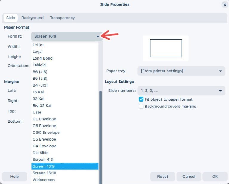 How to Change Slide Size in LibreOffice Impress [Complete guide]