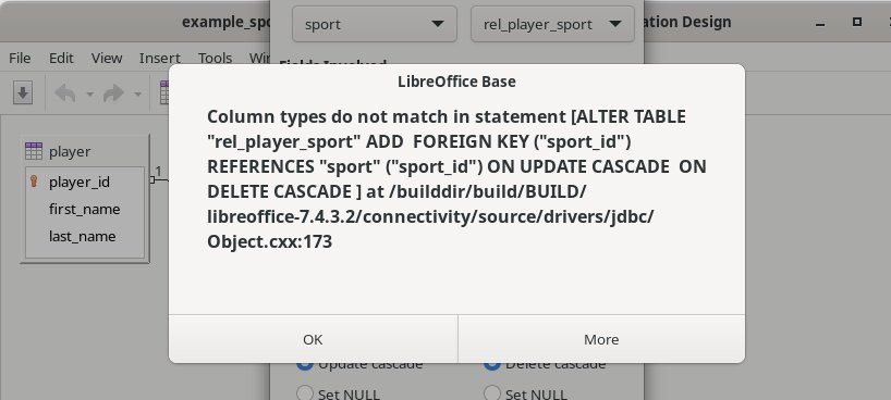 Column type do not match error in Base during relationship build