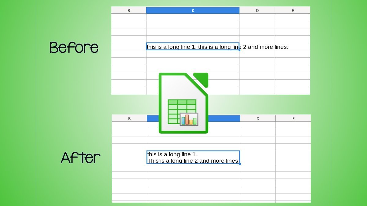 Line Breaks Within Cell in LibreOffice and OpenOffice Calc