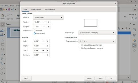 How to Change Page Size in LibreOffice Draw